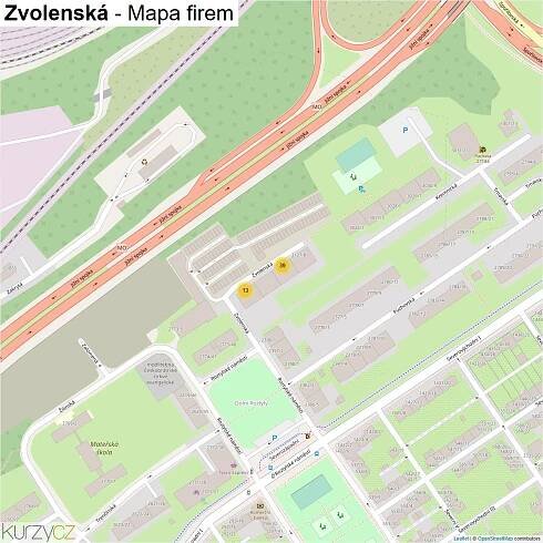 Zvolenská - mapy | Kurzy.cz