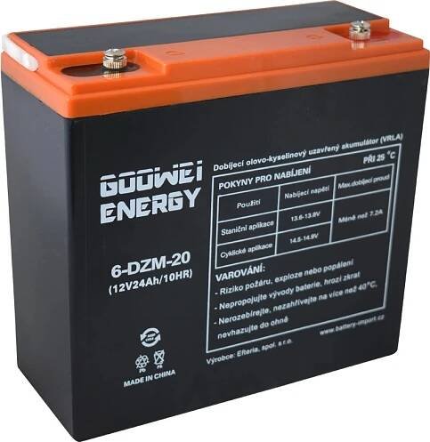 GOOWEI ENERGY 12V 24Ah 6-DZM-20