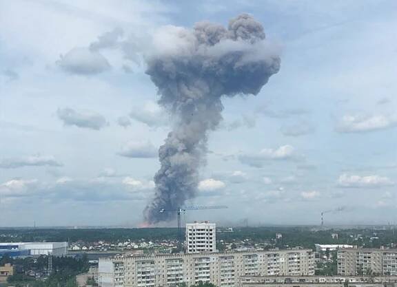 Exploze v závodě na výrobu trhavin ve městě Dzeržinsk v centrální části Ruska.