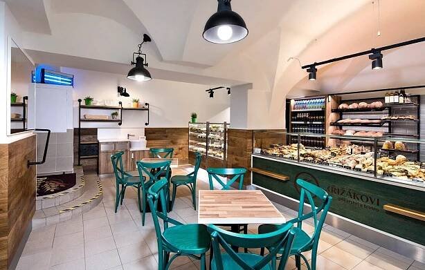 Pekařství a bistro Křižákovi v Mikulově. 