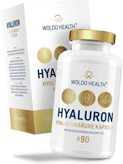 Kyselina hyaluronová s biotinem, kolagenem a zinkem, 90 kapslí WoldoHealth