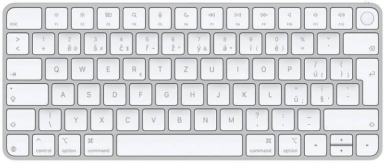 Apple Magic Keyboard Touch ID/Bezdrátová Bluetooth/SK layout/Bílá