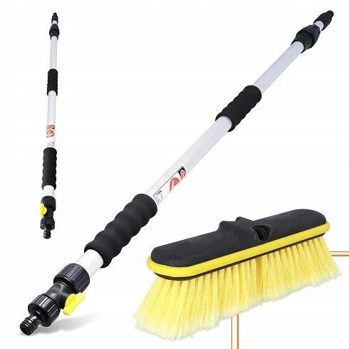 TELESKOPICKÁ KARTÁČKA NA MYTÍ AUT 170 cm SOLÁRNÍ PANELY Smeták na střechy 7A za 469.00CZK - Allegro
