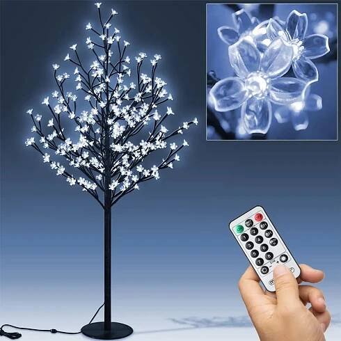 Svítící strom 107578 třešeň 200 LED studená bílá
