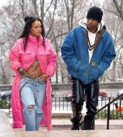 ASAP Rocky and pregnant Rihanna