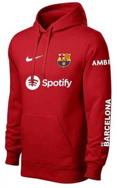 Fotbalová Pánská Mikina FC Barcelona - Červená