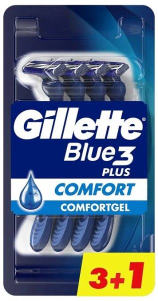 Gillette Blue3 Plus Comfort, Jednorázové Holící Strojky Pro Muže, Balení Holících Strojků