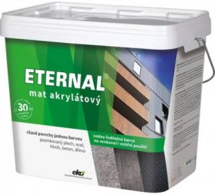 Eternal mat akrylátový 10 kg - vodou ředitelná barva pro venkovní i vnitřní použití