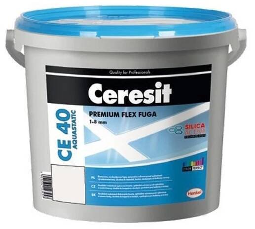 Hmota spárovací Ceresit CE 40 Aquastatic barva bílá – 5 kg | PRO-DOMA - Stavebniny PRO-DOMA | Váš dodavatel stavebních materiálů