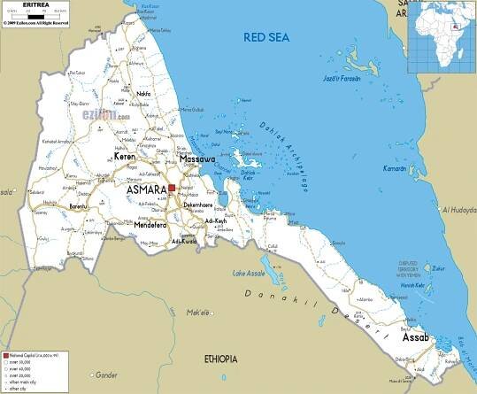 Maps of Eritrea | Collection of maps of Eritrea | Africa | Mapsland | Maps of the World
