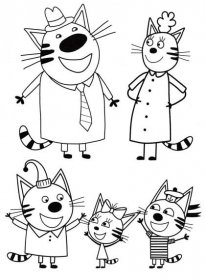 Omalovánky Kid E Kočky kreslené postavičky k vytisknutí a online
