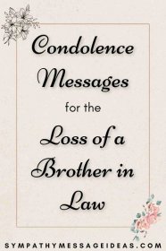 condolence messages for loss brother in law