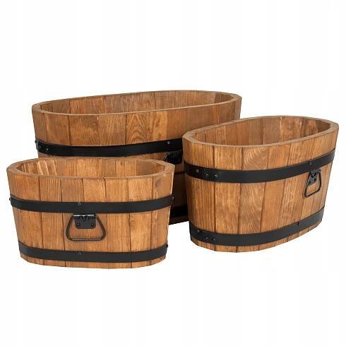 Dřevěný květináč 50x29x26 cm Dub venkovní velká terasa balkon zahrada Kód výrobce 5904865738274