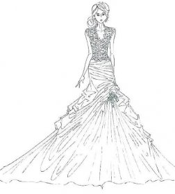 Princezna šaty omalovánky k vytisknutí a online
