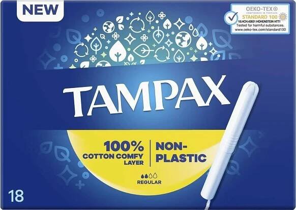 Tampax Regular Tampony S Papírovým Aplikátorem 18 ks