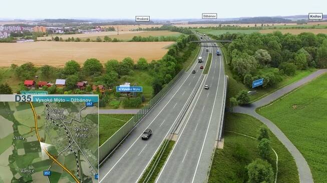 ŘSD ČR - Dálnice D35 Vysoké Mýto - Džbánov