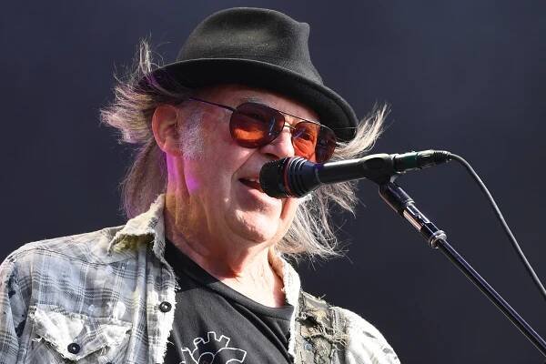 Neil Young hier 2019 während eines Auftritts in London.