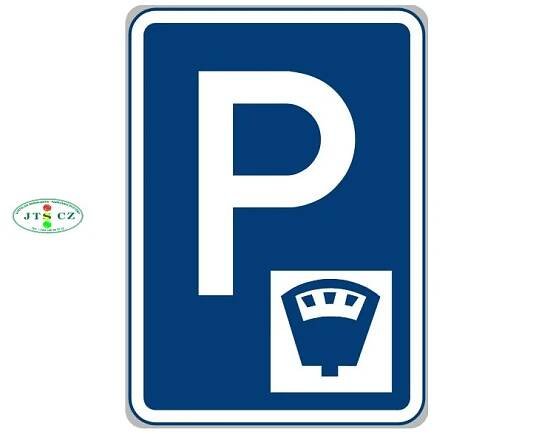 Dopravní Značka IP13c Parkoviště s parkovacím automatem