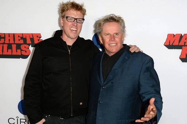 Jake Busey and Gary Busey attend the L.A. premiere of 'Machete Kills' in 2013