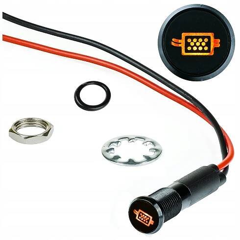 LED DIODA 12V KONTROLKA SIGNALIZACE VYPALOVÁNÍ DPF OPEL PEUGEOT FORD