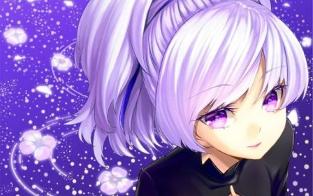 Vampire Anime Girl Purple Hair