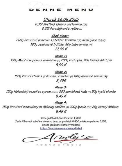 Andys-Novum Restaurant, Prešov | restauracie.sk