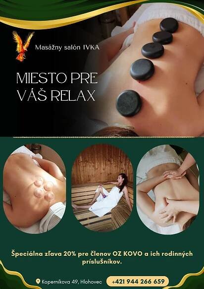RELAX – masážny salón IVKA | Odborový zväz KOVO
