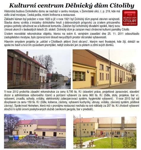 Dělnický dům čp. 219 v Cítolibech – cokolivokoli.cz