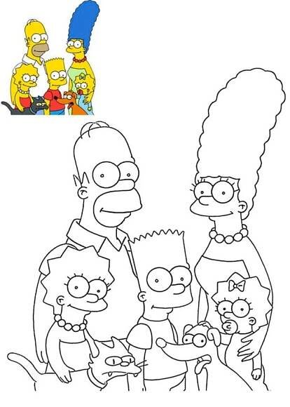 Celá rodina Simpsonových.