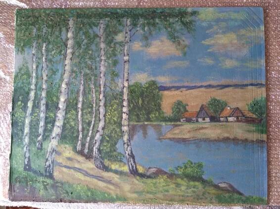 GUSTAV REITER - Mařákova škola - olej na kartonu - Umění