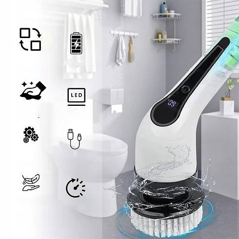 ELEKTRICKÝ ROTAČNÍ KARTÁČ SPIN SCRUBBER BEZDRÁTOVÝ MOP PRO MYTÍ 360° Kód výrobce ELEKTRYCZNA SZCZOTKA MOP