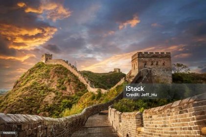 Velká zeď - Bez autorských poplatků Velká čínských zeď Stock fotka