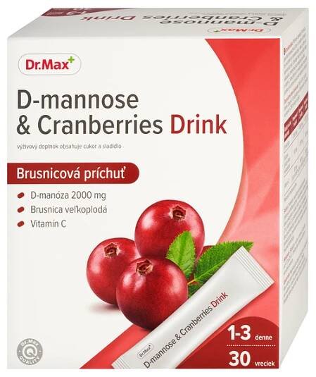 Dr. Max D-mannose & Cranberries Drink 1×30 ks, vrecká na prípravu nápoja