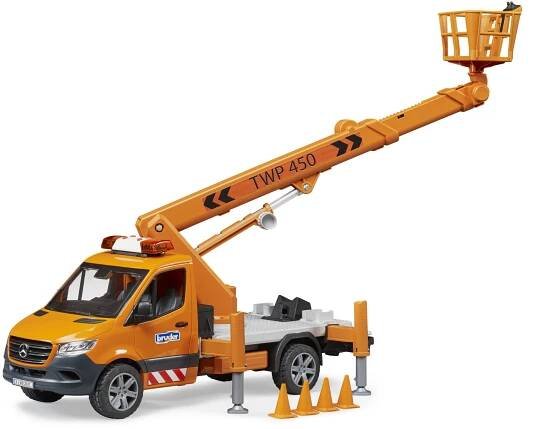Bruder 02679 Mercedes-Benz Sprinter s houkačkou a pracovní plošinou