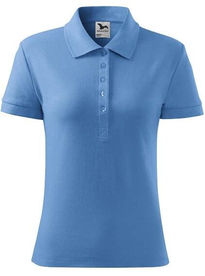 Dámské triko s límečkem MALFINI COTTON 213 NEBESKY MODRÁ velikost: XXL : ALTISPORT.cz