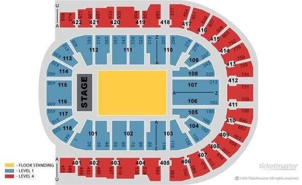 Ticketmaster venue map for Ariana Grande at the London O2 Arena