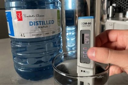 TDS levels of distilled water after filtering with Berkey water filter