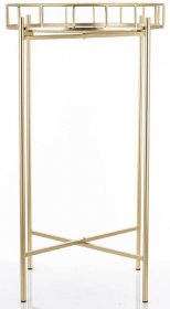 Zlatý vysoký stolek květinový stojan zrcadlová deska Typ ostatní