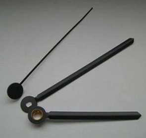 kovové ručičky dlouhé, černé 80/60 mm