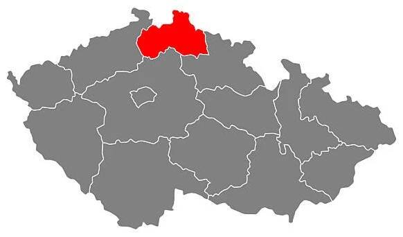 liberecký kraj české republiky mapa, cestování web byt koncept ikona vektorové ilustrace - liberec stock ilustrace