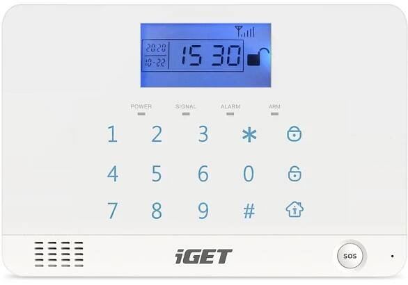 iGET SECURITY M3B - bezdrátový GSM alarm CZ, zasílá SMS/ telefonuje,záložní baterie 8 hod,aplikace CZ