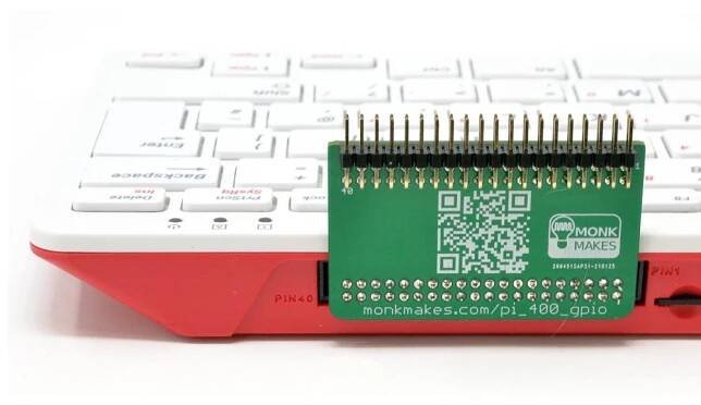 GPIO Adapter for Raspberry Pi 500/400 by Monk Makes - The Pi Hut