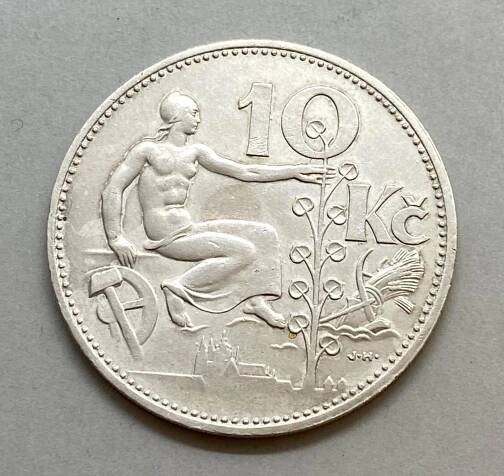 JEDINEČNÁ A VELMI VZÁCNÁ STŘÍBRNÁ 10 KORUNA 1933 R!