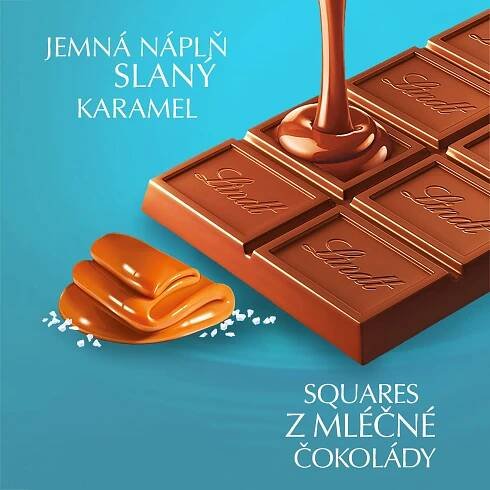 Lindt Čokoláda LINDOR Tabulková slaný karamel