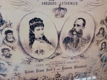 Starý tisk obraz Kaiser Franc Josef I. - Elizabeth - císářská rodina - Antikvariát