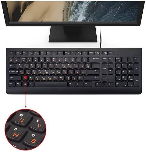 Samolepky Nálepky na klávesnici notebooku PC 13x13 CYRILICE A QWERTY Kód výrobce 0000059171