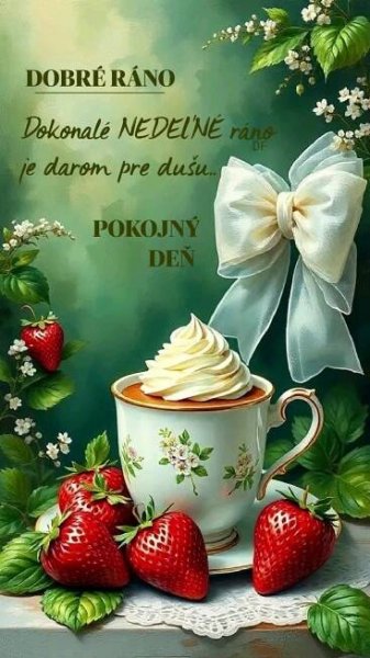 Dokonalé NEDEĽNÉ ráno je darom pre dušu.. DOBRÉ RÁNO POKOJNÝ DEŇ ______________ DF nel 2025