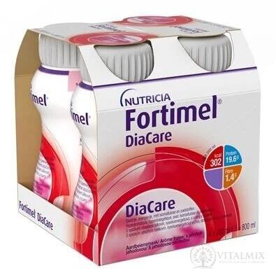 FORTIMEL DIACARE S PŘÍCHUTÍ JAHODOVOU POR SOL 4X200ML