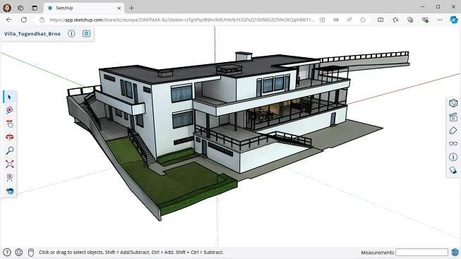 Tip pro práci ve SketchUpu - prostředí webového prohlížeče