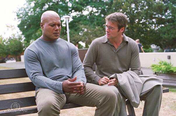 Hvězdná brána - Dvojí realita - Z filmu - Christopher Judge, Michael Shanks